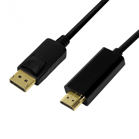 LogiLink - Adapter cable - DisplayPort male to HDMI male - 3 m - black - 4K support - 3