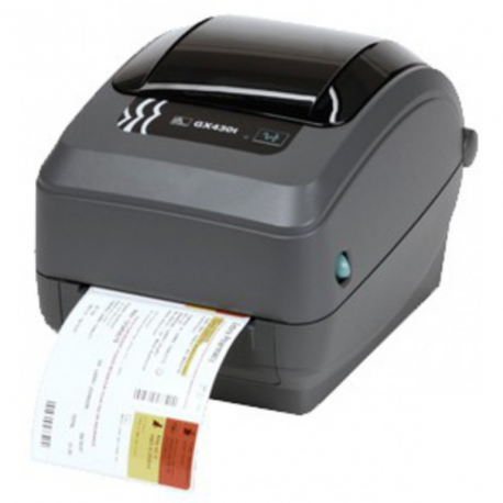 Zebra GX Series GX430t - Label printer - direct thermal  /  thermal transfer - Roll (10.8cm) - 300 dpi - up to 102 mm / sec - parallel, USB, serial - 5