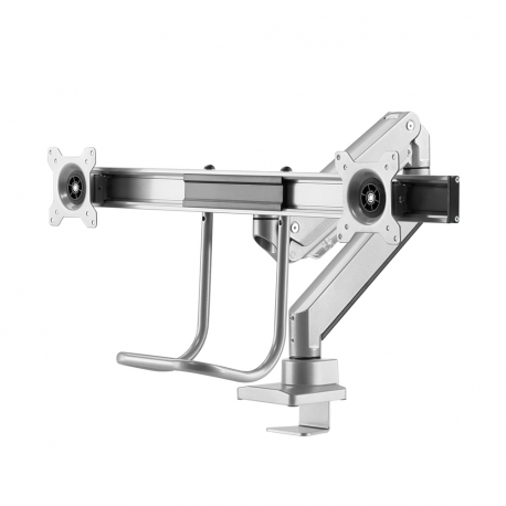 Neomounts by Newstar Select NM-D775DX - Mounting kit - for 2 LCD displays (full-motion) - silver - screen size: 10"-32" - clamp mountable, grommet, desk-mountable - 5