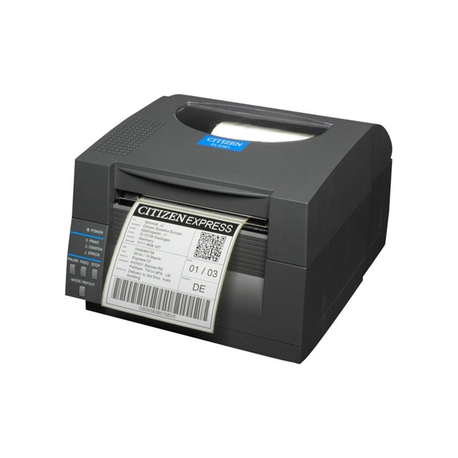 Citizen CL-S521II - Label printer - direct thermal - Roll (11.8 cm) - 203 dpi - up to 150 mm/sec - USB, serial - black - 0