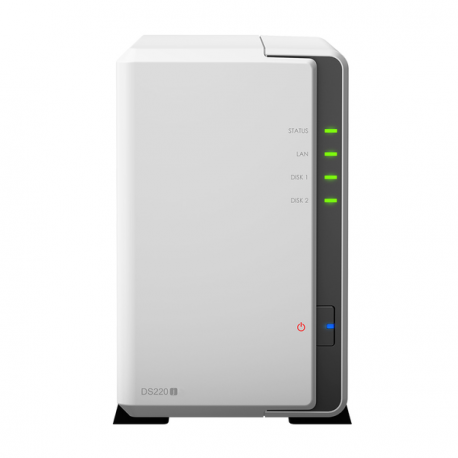 Synology Disk Station DS220j - NAS server - 2 bays - SATA 6Gb/s - RAID 0, 1, JBOD - RAM 512 MB - Gigabit Ethernet - iSCSI - 0
