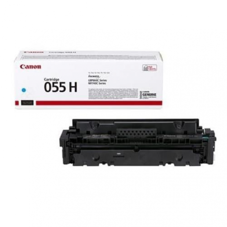 Canon 055 H - High Yield - cyan - original - toner cartridge - for i-SENSYS LBP663Cdw, LBP664Cx, MF742Cdw, MF744Cdw, MF746Cx; Satera LBP662C - 0