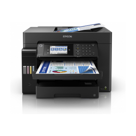 Epson EcoTank ET-16650 - Multifunction printer - colour - ink-jet - A3 plus (311 x 457 mm) (original) - A3 (media) - up to 25 ppm (printing) - 550 sheets - 33.6 Kbps - USB 2.0, LAN, USB host, Wi-Fi - black - 1
