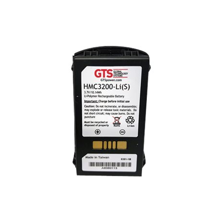 GTS HMC3200-LI(S) - Handheld battery (equivalent to: Symbol BTRY-MC32-01-01) - Lithium Ion - 2740 mAh - for Zebra MC3200, MC3200 Gun Premium, MC3200 Premium, MC3200 Standard, MC3330R, MC3390R - 0