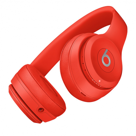 Beats Solo3 (PRODUCT)RED - Headphones with mic - on-ear - Bluetooth - wireless - 3.5 mm jack - noise isolating - citrus red - for iPad / iPhone / iPod / TV / Watch - 1