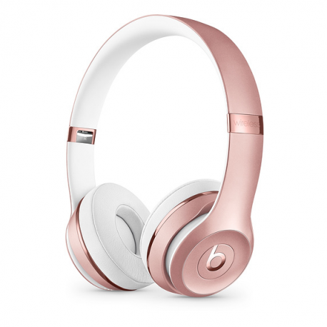 Beats Solo3 - Headphones with mic - on-ear - Bluetooth - wireless - 3.5 mm jack - noise isolating - rose gold - for iPad / iPhone / iPod / TV / Watch - 0