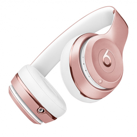 Beats Solo3 - Headphones with mic - on-ear - Bluetooth - wireless - 3.5 mm jack - noise isolating - rose gold - for iPad / iPhone / iPod / TV / Watch - 2