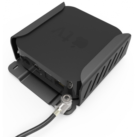 Compulocks Apple TV 6th  /  5th  /  4th Gen Security Mount - Mounting kit (security bracket, locking head assembly) - for mediabox - high-grade aluminium - jet black - mounting interface: 75 x 75 mm - for Apple TV 4K (1st generation, 2nd generation); TV HD - 0