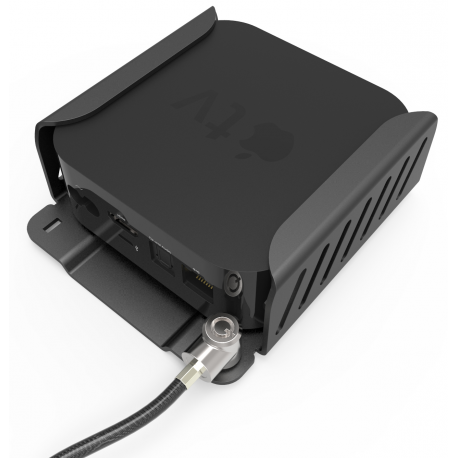 Compulocks Apple TV 6th  /  5th  /  4th Gen Security Mount - Mounting kit (security bracket, locking head assembly) - for mediabox - high-grade aluminium - jet black - mounting interface: 75 x 75 mm - for Apple TV 4K (1st generation, 2nd generation); TV HD - 24