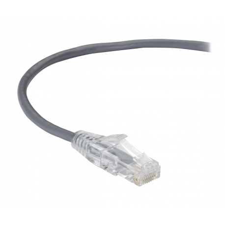 Black Box Slim-Net - Patch cable - RJ-45 (M) to RJ-45 (M) - 61 cm - UTP - CAT 6 - booted, molded, stranded - grey - 1
