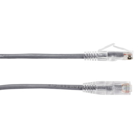 Black Box Slim-Net - Patch cable - RJ-45 (M) to RJ-45 (M) - 3 m - UTP - CAT 6 - booted, molded, stranded - grey - 0