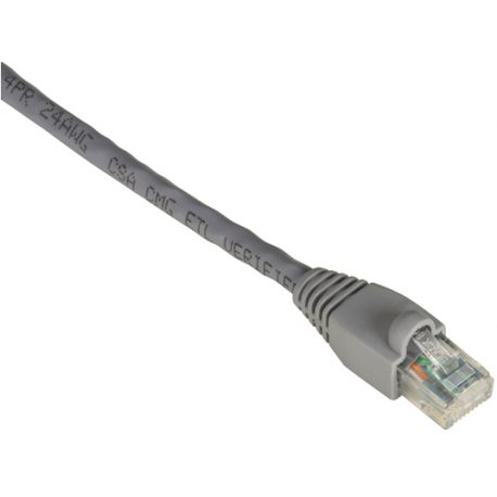 Black Box GigaTrue 550 - Patch cable - RJ-45 (M) to RJ-45 (M) - 7.6 m - CAT 6 - booted, snagless, stranded - grey - 0