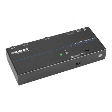 Black Box 4K HDMI Switch 2 x 1 - Video switch - 2 x HDMI - desktop - TAA Compliant - 1