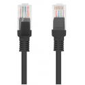 Lanberg - Patch cable - RJ-45 (M) to RJ-45 (M) - 50 cm - UTP - CAT 5e - molded, snagless, stranded - black, RAL 9004