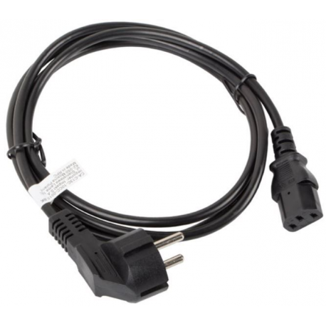 Lanberg - Power cable - CEI 23-16 / VII  /  CEE 7 / 3 (SCHUKO) to IEC 60320 C13 - 10 A - 1.8 m - black - 0