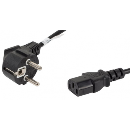 Lanberg - Power cable - CEI 23-16 / VII  /  CEE 7 / 3 (SCHUKO) to IEC 60320 C13 - 10 A - 1.8 m - black - 2