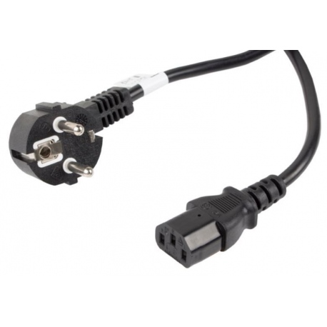 Lanberg - Power cable - CEE 7 / 7 (M) angled to IEC 60320 C13 - 10 A - 10 m - black - 0
