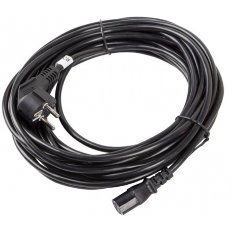 Lanberg - Power cable - CEE 7 / 7 (M) angled to IEC 60320 C13 - 10 A - 10 m - black - 1