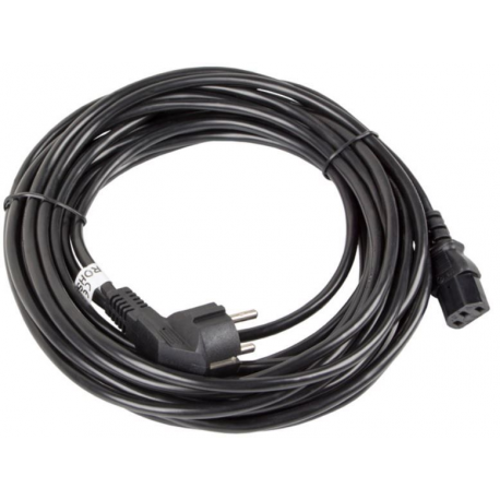 Lanberg - Power cable - CEE 7 / 7 (M) angled to IEC 60320 C13 - 10 A - 10 m - black - 2