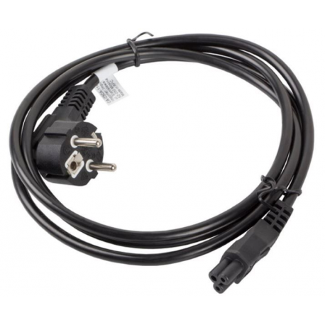 Lanberg - Power cable - CEE 7 / 7 (M) angled to IEC 60320 C5 - 1.8 m - black - 2
