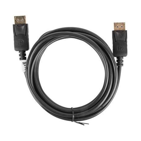 Lanberg - DisplayPort cable - DisplayPort (M) to DisplayPort (M) - DisplayPort 1.2 - 300 V - 3 m - 4K support - black - 3