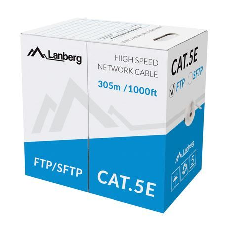 Lanberg - Bulk cable - 305 m - SFTP - CAT 5e - grey, RAL 7035 - 0