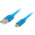 Lanberg - USB cable - USB (M) to Micro-USB Type B (M) - USB 2.0 - 1 m - blue