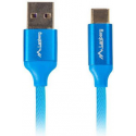 Lanberg Premium - USB cable - USB-C (M) to USB (M) - USB 2.0 - 1 m - blue