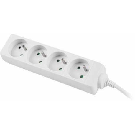Lanberg - Power strip - 2500 Watt - input: CEE 7 / 7 - output connectors: 4 (CEE 7 / 5) - 1.5 m - white - 1