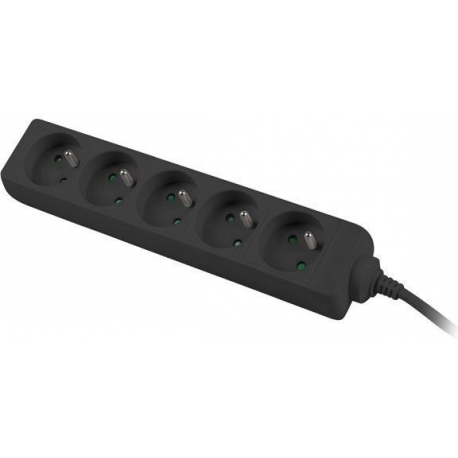 Lanberg - Power strip - 2500 Watt - input: CEE 7 / 7 - output connectors: 5 (CEE 7 / 5) - 1.5 m - black - 0