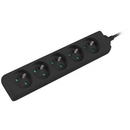 Lanberg - Power strip - input: CEE 7 / 7 - output connectors: 5 (CEE 7 / 5) - 3 m - black - 2