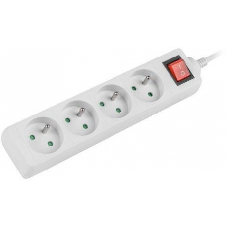 Lanberg - Power strip - 2500 Watt - input: CEE 7 / 7 - output connectors: 4 (CEE 7 / 5) - 1.5 m - white - 1