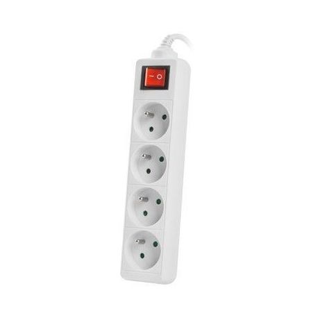 Lanberg - Power strip - 2500 Watt - input: CEE 7 / 7 - output connectors: 4 (CEE 7 / 5) - 1.5 m - white - 3