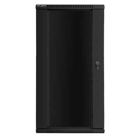 Lanberg - Rack cabinet - wall mountable - black, RAL 9004 - 27U - 19" - 1