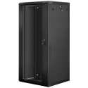 Lanberg - Rack cabinet - wall mountable - black, RAL 9004 - 27U - 19"