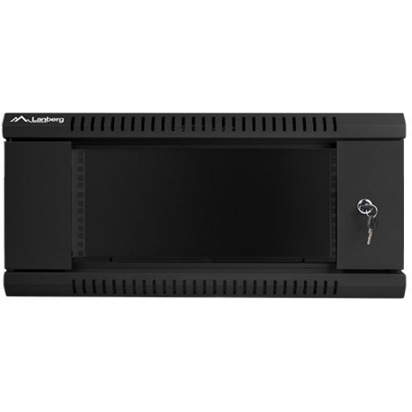 Lanberg - Rack cabinet - wall mountable - black, RAL 9004 - 4U - 19" - 1