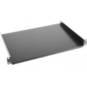 Lanberg - Rack shelf - black, RAL 9004 - 1U - 19"