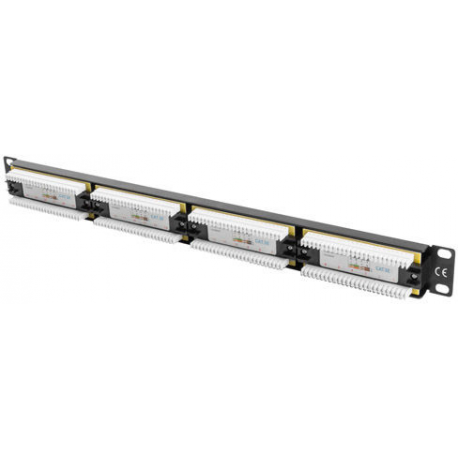 Lanberg PPU5-1024-B - Patch panel - RJ-45 X 24 - black, RAL 9004 - 1U - 19" - 4