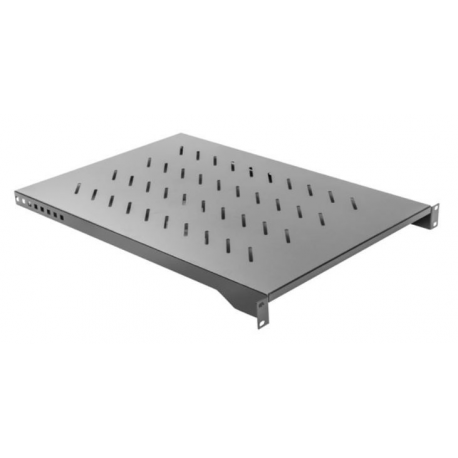 Lanberg - Rack shelf - black, RAL 9004 - 1U - 19" - 0