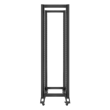 Lanberg - Rack open frame - 4-post - black - 42U - 19" - 1
