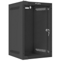 Lanberg - Rack cabinet - wall mountable - black, RAL 9004 - 9U - 10"