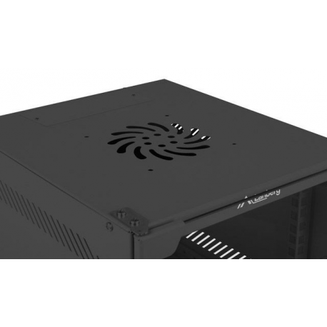 Lanberg - Rack cabinet - wall mountable - black, RAL 9004 - 9U - 10" - 5