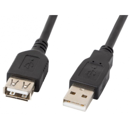 Lanberg - USB extension cable - USB (M) to USB (F) - USB 2.0 - 3 m - black - 0