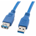 Lanberg - USB extension cable - USB Type A (M) to USB Type A (F) - USB 3.0 - 1.8 m - blue