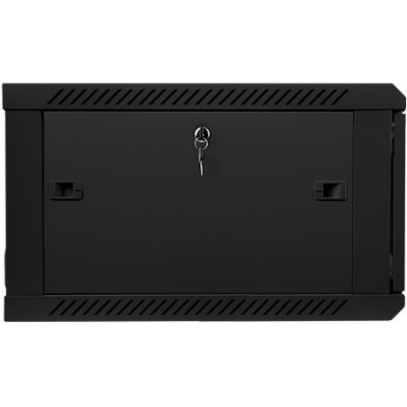 Lanberg - Rack cabinet - wall mountable - black, RAL 9004 - 6U - 19" - 3