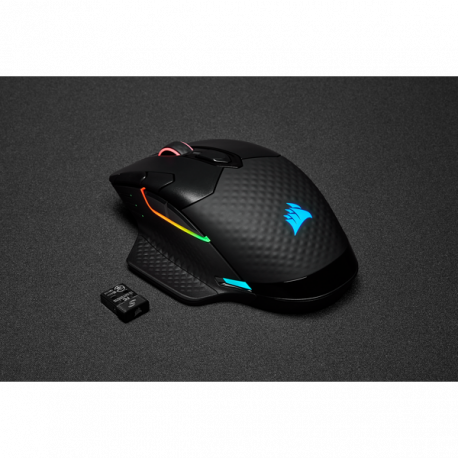 CORSAIR Gaming DARK CORE RGB PRO - Mouse - optical - 8 buttons - wireless, wired - 2.4 GHz, Bluetooth 4.2 LE, USB 2.0 - black - 13