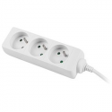 Lanberg - Power strip - 2500 Watt - input: CEE 7 / 7 - output connectors: 3 (CEE 7 / 5) - 1.5 m cord - white