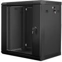 Lanberg - Rack cabinet - wall mountable - black, RAL 9004 - 12U - 19"