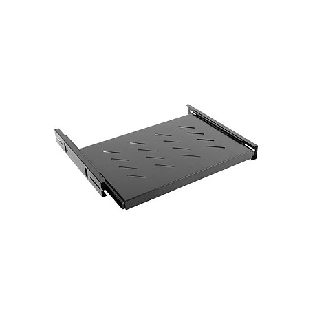 Lanberg - Rack shelf - black, RAL 9004 - 1U - 19" - 1