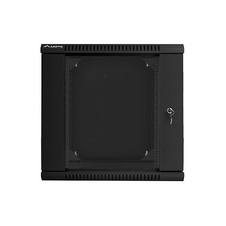 Lanberg - Rack cabinet - wall mountable - black, RAL 9004 - 12U - 19" - 2